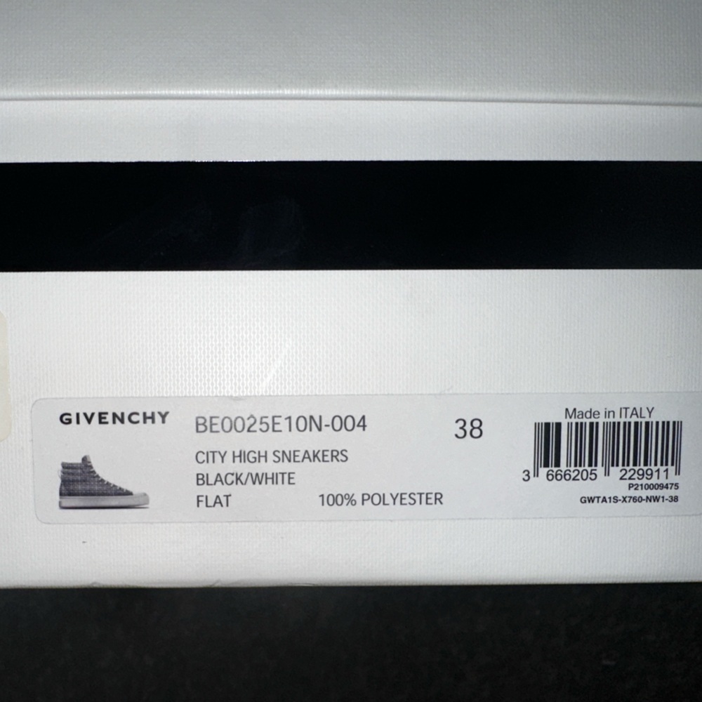 Givenchy City 4G Jacquard High Top Sneakers Size 38 - Picture 13 of 14